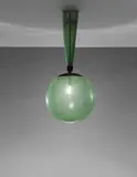 Carlo Scarpa, Ceiling light, model no. 5417, 1931-1935, Filigrana glass, brass