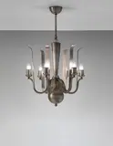 Paolo Buffa, Rare six-armed chandelier, from the IV Triennale, Monza