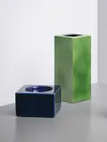 Two vases, model nos. 584 and 444, from the 'Colaggio' series by Ettore Sottsass, 1962-1963, Glazed ceramic, offered Apr 2013