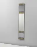 Ettore Sottsass, Rare large mirror, 1957, Mirrored glass, coloured mirrored glass, brass