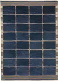 Marta Maas-Fjetterstrom, 'Rutig Blå halvflossa' (Chequered Blue Half Pile) rug