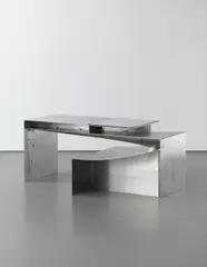 Philip Michael Wolfson, Prototype 'Longevity' desk, 2007, Aluminium, glass