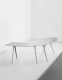 Type no. 5 table, from the ‘38 Tables’ series by Ron Arad, 1995, Mirror-polished stainless steel, patinated steel, sold Apr 2013