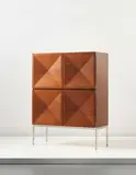 Sideboard, model no. 1307 by Antoine Philippon and Jacqueline Lecoq, circa 1962, Mahogany, nickel-plated metal, maple, glass, offered Apr 2013