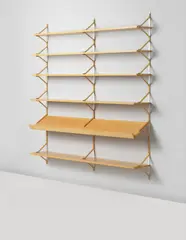 ‘Anita’ shelves by Bruno Mathsson, 1950s, Laminated beech plywood, painted metal, offered Apr 2013