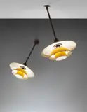 Poul Henningsen, Pair of rare task lights, type 4/4 shades, from the Fyens Forum, Odense
