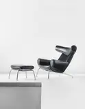 'Ox' lounge chair and ottoman, model no. AP-46 by Hans J. Wegner, circa 1960, Leather, chromium-plated tubular steel, sold Apr 2013