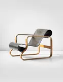 ‘Paimio’ armchair, model no. 41/8-2, designed for the Tuberculosis Sanatorium, Paimio by Alvar Aalto, circa 1932, Laminated birch plywood, painted laminated birch plywood, birch, sold Apr 2013