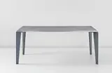 Jean Prouvé, Rare 'Flavigny' table, model no. 504, from the Alstom Factory, Nancy, 1950s, Painted sheet steel, painted tubular steel, aluminium-covered wood