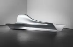 Bench by Zaha Hadid, 2003, Painted aluminium, sold Apr 2013