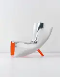 Marc Newson, Prototype 'Alufelt Chair', circa 1993, Polished aluminium, painted aluminium