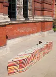 Al_A and Amanda Levete, Unique 'Bench of Plates' bench, for 'Bench Years', commissioned by the London Design Festival, 2012, Ceramic tiles