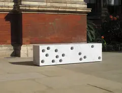 Edward Barber and Jay Osgerby, Unique 'Western Façade' bench, for 'Bench Years', commissioned by the London Design Festival, 2012, Carrara marble