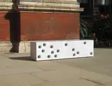 Edward Barber and Jay Osgerby, Unique 'Western Façade' bench, for 'Bench Years', commissioned by the London Design Festival, 2012, Carrara marble