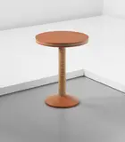 Martin Smith, Unique table, 1988, Red earthenware tiles, and glass-reinforced cement, turned laminated birch plywood