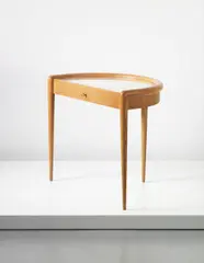 Jean Royere, Dressing table, circa 1953, Ash, mirrored glass