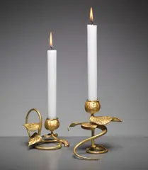Pair of candlesticks by Claude Lalanne, 1989, Gilded bronze, sold Sep 2013