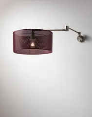 Arredoluce, Adjustable wall light, 1960s, Painted mesh steel, tubular brass, brass