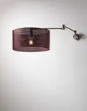 Arredoluce, Adjustable wall light, 1960s, Painted mesh steel, tubular brass, brass