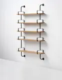 Mathieu Matégot, 'Démon' shelf, circa 1954, Painted steel, walnut
