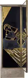 Jean Dunand, Important and unique illuminated triptych psyché, designed for Madame Agnès, Salon de le Rue Saint-Florentin, Paris, 1926, Lacquered wood inlaid with ivory, mother of pearl and eggshell, mirrored glass, brass, painted wood
