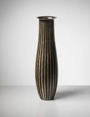 Vase by Jean Dunand, 1913, Oxidized copper inlaid with silver, offered Sep 2013