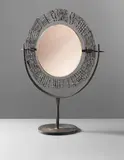 Lorenzo Burchiellaro, Rare mirror, from the X Triennale, Milan, 1954, Coloured mirrored glass, copper