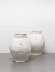 Hella Jongerius, Two large pots, 1997, Unglazed porcelain