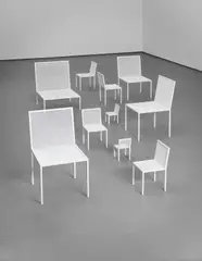 Oki Sato, Group of ten 'Mimicry' chairs, designed for the London Design Festival, 2012, Painted steel, painted mesh steel