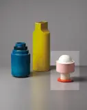 Lidded vase, model no. 386 by Ettore Sottsass, circa 1965, Glazed ceramic, sold Sep 2013