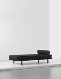 'Antony' bed, model no. 450, designed for the Cité Universitaire, Antony by Jean Prouvé, circa 1955, Painted steel, fabric, sold Sep 2013