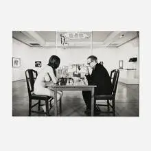 Marcel Duchamp Playing Chess With a Nude by Julian Wasser, gelatin silver print, sold Dec 2024