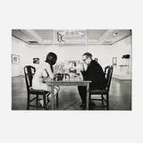 Julian Wasser, Marcel Duchamp Playing Chess With a Nude, gelatin silver print