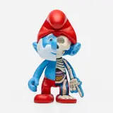 Jason Freeny, Papa Smurf Anatomy, 2013, vinyl toy, epoxy clay, acrylic paint