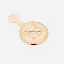 David Adamo, Metropolitan Museum of Art Button, 2012, gold