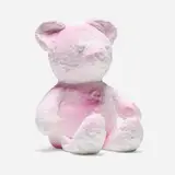 Daniel Arsham, Pink Cracked Bear, 2019, cast plaster, fabric, pigment