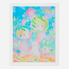So Youn Lee, Night Night, 2019, offset lithograph in colors on Moab Entrada Rag