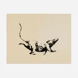 GDP Rat by Banksy, 2019, screenprint on newsprint, sold Dec 2024