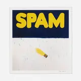Ed Ruscha, Actual Size, 2024, UV pigment print with yellow silkscreen details and a matte varnish seal, printed on 410gsm Somerset Tub Sized Radiant White