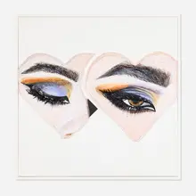 Getting excited for V day by Gina Beavers, 2016, acrylic on canvas laid to panel, sold Dec 2024