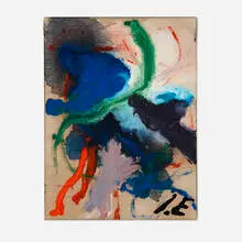 Old Buddy by Ida Ekblad, 2009, oil on canvas, sold Dec 2024
