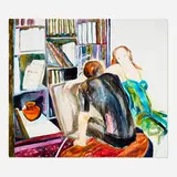 Meta Isaeus-Berlin, I proffessorns bibliotek, 2005, oil on canvas