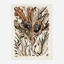 Josh Smith, Leaf Print VI (JS87), 2010, monotype on 300 gsm BFK Rives