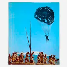 T. J. Wilcox, Apparition (Indian Dancers III), 2007, archival inkjet print on watercolor paper with watercolor and collage