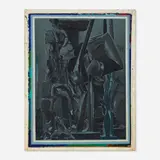 Ian Tweedy, Milanese Nocturne III, 2012, oil on found canvas