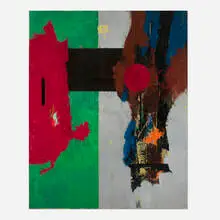 Untitled by Sidney Gross, 1955, oil on canvas, sold Nov 2024