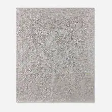 Chris Wilder, Aluminum Foil Hats and Radar Reflectors (Topographic Map and UFO Sighting), 1994, aluminum foil and enamel on canvas