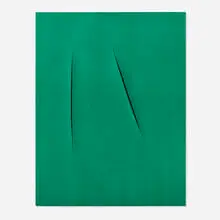 Lucio Fontana, Concetto spaziale (for XXe Siècle No. 12), 1959, pochoir in colors