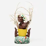 Mark Burns, Easter Basket, 1981-82, glazed stoneware, glazed porcelain, mixed media