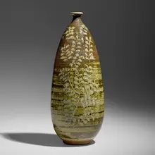 Peter Voulkos, Early and Large vase, c. 1952-53, glazed stoneware with wax-resist decoration